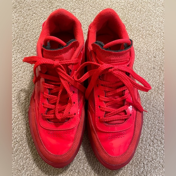LIMITED EDITION Reebok Club C Cardi B INSTINCT RED Lifestyle Sneakers - Picture 6 of 12